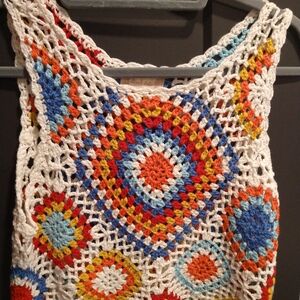 Altar'd State Crochet Tank Top Beautiful NWT Comes with Free Stripped Shirt 👕